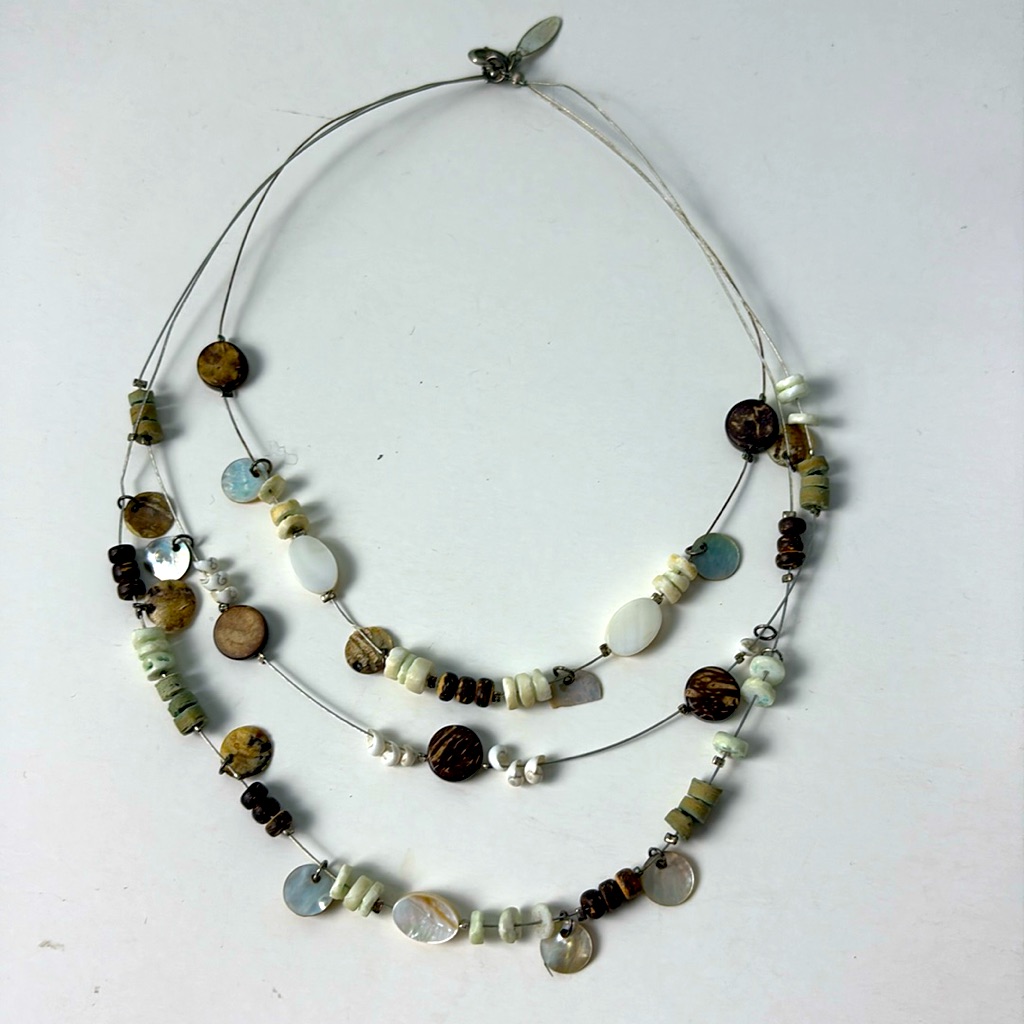 3-Tier Choker With Natural Stones